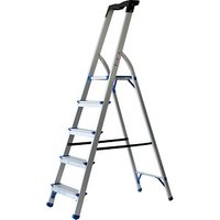 pavo Stehleiter silber 5 Sprossen, H: 159,0 cm pavo Stehleiter silber 5 Sprossen, H: 159,0 cm von Pavo