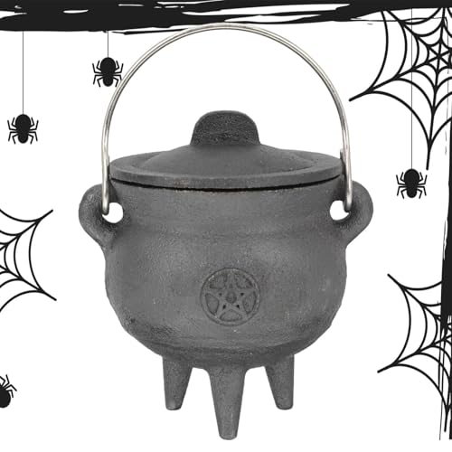 Pavsicgn Halloween Hexentopf,Gusseisenkessel mit Deckel und Griff | Hexenkessel-Topfeimer für Süßes oder Saures-Partyzubehör, Halloween-Dekorationen oder Räucherstäbchenverbrennung Pavsicgn Halloween Hexentopf,Gusseisenkessel mit Deckel und Griff | Hexenkessel-Topfeimer für Süßes oder Saures-Partyzubehör, Halloween-Dekorationen oder Räucherstäbchenverbrennung von Pavsicgn