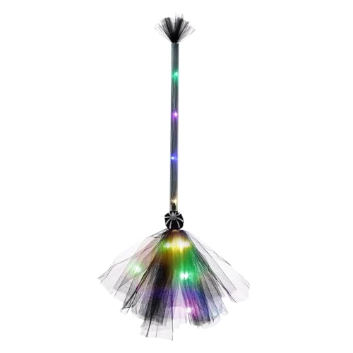 Pavsicgn Hexenbesen Für Kinder, Kleinkinder, Halloween-Hexenbesen Mit LED-Licht, Hexen besens, Cosplay-Requisiten-Zubehör Pavsicgn Hexenbesen Für Kinder, Kleinkinder, Halloween-Hexenbesen Mit LED-Licht, Hexen besens, Cosplay-Requisiten-Zubehör von Pavsicgn