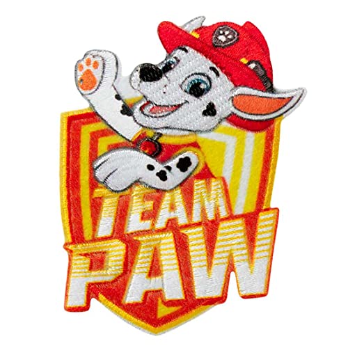 Paw Patrol Team Paw Marshall - Aufnäher/Bügelbild/Aufbügler/Applikationen/zum aufbügeln/Applikation/Patches/Flicken, Größe: 7,1 x 5,4 cm Paw Patrol Team Paw Marshall - Aufnäher/Bügelbild/Aufbügler/Applikationen/zum aufbügeln/Applikation/Patches/Flicken, Größe: 7,1 x 5,4 cm von PAW PATROL
