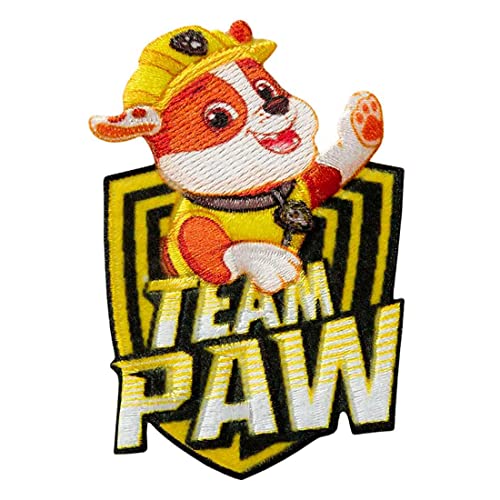 Paw Patrol Team Paw Rubble - Aufnäher/Bügelbild/Aufbügler/Applikationen/zum aufbügeln/Applikation/Patches/Flicken, Größe: 7,3 x 4,5 cm Paw Patrol Team Paw Rubble - Aufnäher/Bügelbild/Aufbügler/Applikationen/zum aufbügeln/Applikation/Patches/Flicken, Größe: 7,3 x 4,5 cm von Paw Patrol
