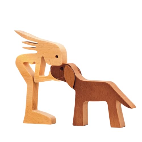 Pawfect House Holzschnitzereien für Haustiere, Statue, Heimdekoration, handgefertigte Holzdekor-Skulpturen, Wohnzimmer-Dekor, Hundemutter, Geschenke für Frauen, natürliche Holzfigur für Zuhause, Pawfect House Holzschnitzereien für Haustiere, Statue, Heimdekoration, handgefertigte Holzdekor-Skulpturen, Wohnzimmer-Dekor, Hundemutter, Geschenke für Frauen, natürliche Holzfigur für Zuhause, von Pawfect House