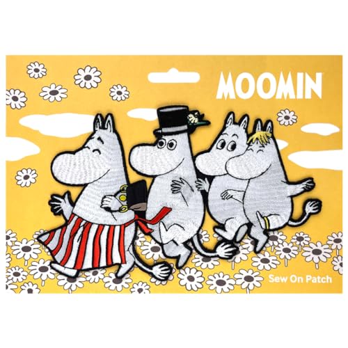 Moomin Family Aufnäher zum Aufnähen, offizielle Geschenke von Tove Janssons Geschichten im Moominvalley von Pawprint Family