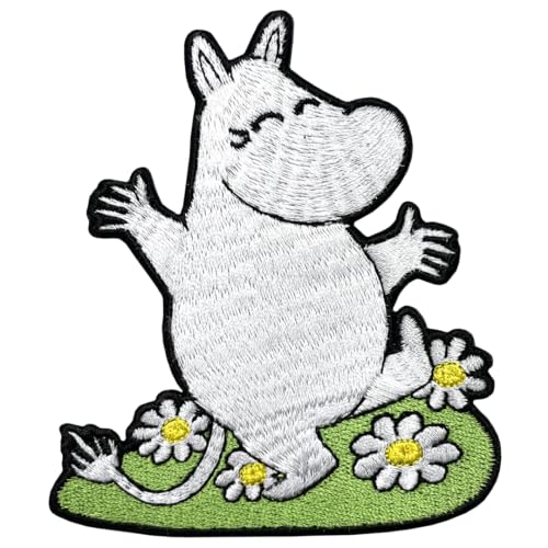 Moomintroll Happy Aufnäher zum Aufnähen, offizielle Geschenke von Tove Janssons Geschichten in Moominvalley Moomintroll Happy Aufnäher zum Aufnähen, offizielle Geschenke von Tove Janssons Geschichten in Moominvalley von Pawprint Family