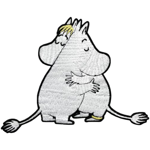 Moomintroll & Snorkmaiden Aufnäher zum Aufnähen, offizielle Geschenke von Tove Janssons Geschichten im Moominvalley von Pawprint Family