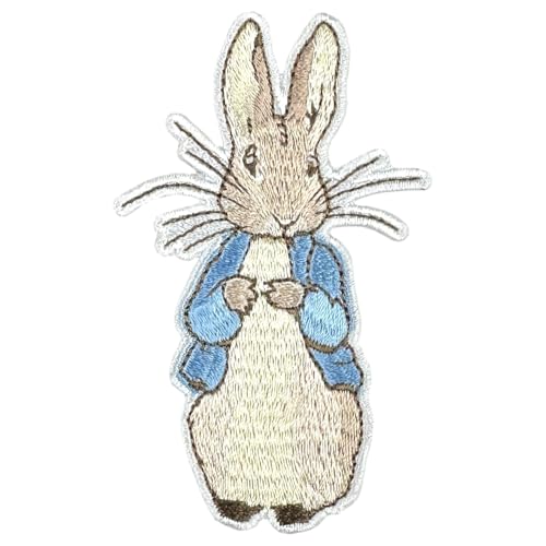 PAWPRINT FAMILY Peter Rabbit️ Aufnäher zum Aufnähen, offizieller Merchandise-Artikel von Beatrix Potters 'The Tale of Peter Rabbit', Rechteckig, 6 Stück von Pawprint Family