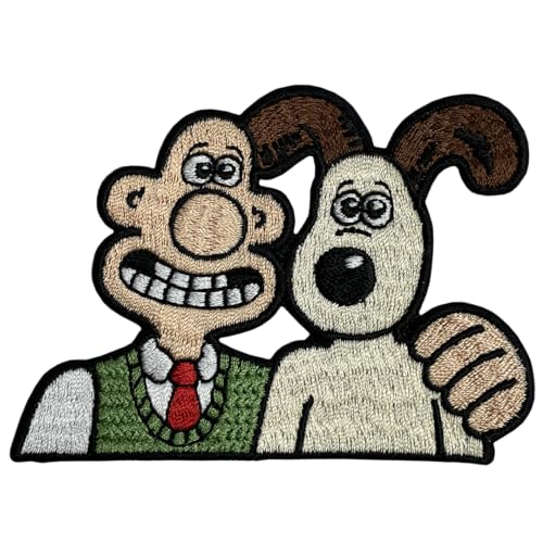 Pawprint Family Wallace and Gromit Wallace & Gromit Aufnäher zum Aufnähen und Aufnähen, offizielles Lizenzprodukt Pawprint Family Wallace and Gromit Wallace & Gromit Aufnäher zum Aufnähen und Aufnähen, offizielles Lizenzprodukt von Pawprint Family