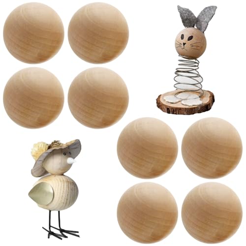 8 Stück Holzkugeln Ohne Loch, Durchmesser 6 cm, Natürliches Lotosholz, Glatt und Gratfrei, für DIY Projekte, Basteln, Bastelzubehör, Schmuckherstellung von Pawsautomotively