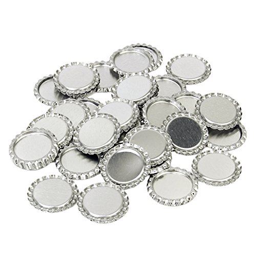 100 Stück verchromte silberfarbene Kronkorken, abgeflacht, 2,5 cm, Stahl, Bastelzubehör für Schmuckherstellung und DIY-Projekte 100 Stück verchromte silberfarbene Kronkorken, abgeflacht, 2,5 cm, Stahl, Bastelzubehör für Schmuckherstellung und DIY-Projekte von PawwJoy