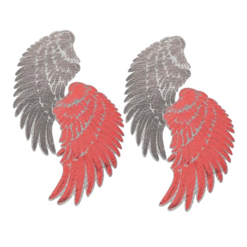 2 Paar rote Pailletten-Flügel – selbstklebende Applikationen für Kleidung, Taschen und DIY-Projekte 2 Paar rote Pailletten-Flügel – selbstklebende Applikationen für Kleidung, Taschen und DIY-Projekte von PawwJoy