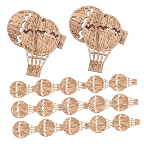 30 Stück Heißluftballon-Holzausschnitte, unlackierte Ornamente für Bastelprojekte – glatte, sichere Scheiben für Urlaubsdekorationen und Partygeschenke 30 Stück Heißluftballon-Holzausschnitte, unlackierte Ornamente für Bastelprojekte – glatte, sichere Scheiben für Urlaubsdekorationen und Partygeschenke von PawwJoy