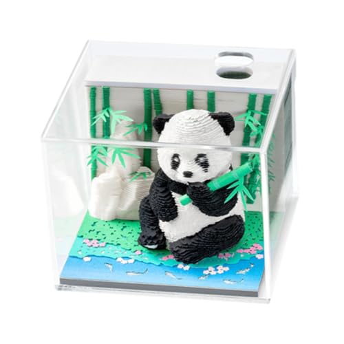 3D-Notizblock, Panda-Form, kreative Papierschnitzerei, Kunst, Andenken, Desktop-Dekoration für Büro, Zuhause, Tisch, Zimmer, DIY - Zeitmesser Kalender von PawwJoy