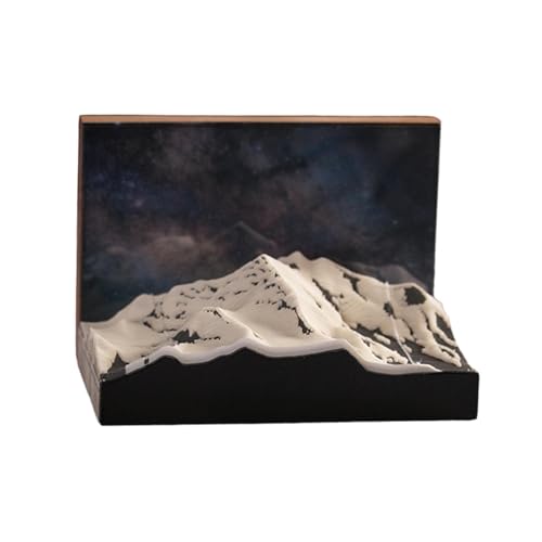 3D-Papierschnitz-Notizblock für Notizen und Kalender, Schreibtischzubehör, Heimbüro-Dekoration, 11,5 x 7,8 x 8,5 cm, kein Kalender von PawwJoy