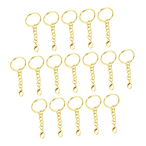 50 Stück Metall-Karabinerverschluss-Schlüsselanhänger-Verbinder – DIY-Schlüsselanhänger für Handtaschen, Hundehalsbänder und Bastelarbeiten – 6,4 x 2,4 cm von PawwJoy