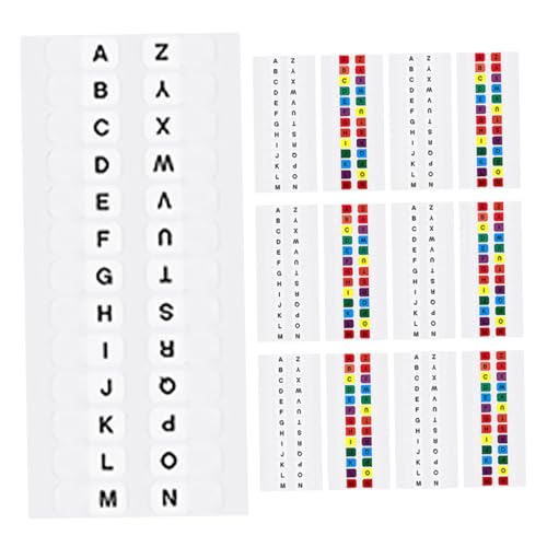 Bunte Alphabet-Tabs, selbstklebende Seitenmarkierungen für Buchorganisation, 20 Sets mit je 26 Buchstaben, wasserdicht und tragbar, perfekt für Notizen, Indexierung und Sortierung von PawwJoy