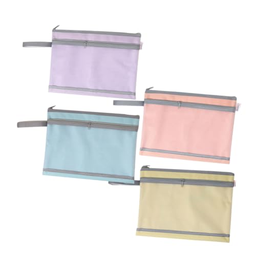 Dokumententasche mit Reißverschluss, transparent, 4 Stück, verschiedene Farben für Dokumente, leicht zu öffnen, für Büro und Zuhause Dokumententasche mit Reißverschluss, transparent, 4 Stück, verschiedene Farben für Dokumente, leicht zu öffnen, für Büro und Zuhause von PawwJoy