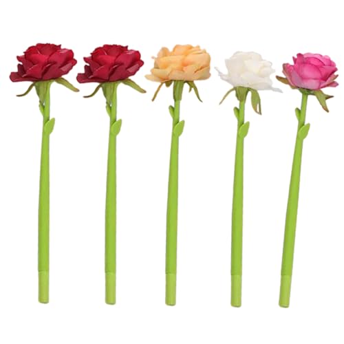 Kreative Blumen-Kugelschreiber – 5 bezaubernde Silikon-Schreibstifte für Studenten und Büro von PawwJoy