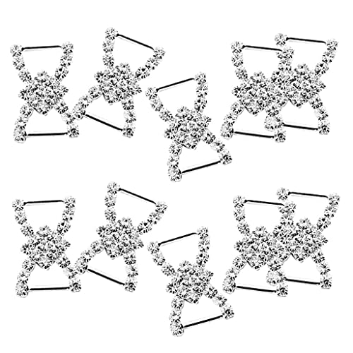 PawwJoy 10 Stück Strass-Schieberschnallen für Hochzeitseinladungen, Geschenkboxen, Bastelarbeiten PawwJoy 10 Stück Strass-Schieberschnallen für Hochzeitseinladungen, Geschenkboxen, Bastelarbeiten von PawwJoy