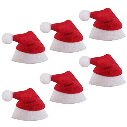 PawwJoy Set mit 6 Mini-Claus-Hut, Weihnachts-Lutscher-Topper, rot und weiß, 9 cm Höhe, für Feiertagsleckereien und Party-Dekorationen PawwJoy Set mit 6 Mini-Claus-Hut, Weihnachts-Lutscher-Topper, rot und weiß, 9 cm Höhe, für Feiertagsleckereien und Party-Dekorationen von PawwJoy