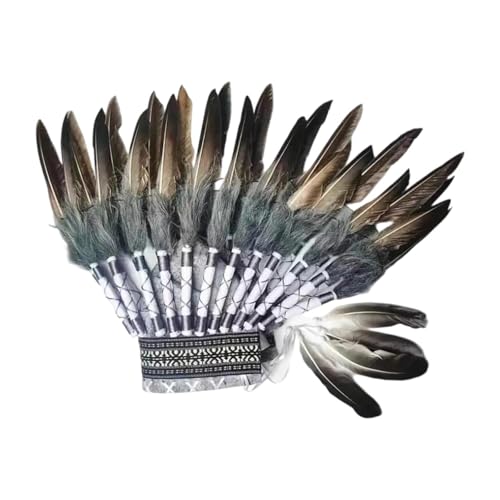 PawwJoy Stylish Indianer-Kopfschmuck für Cosplay & Festivals, Kreativ, 21,65 zoll von PawwJoy