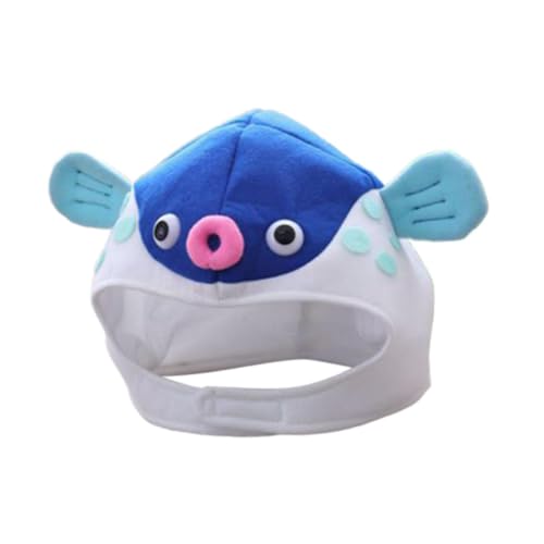 Puffer Fisch-Form, Kostüm, Hut, lustig, Plüschtier, Cosplay, Kopfbedeckung für Foto-Requisiten, Festival-Partys, Blau Puffer Fisch-Form, Kostüm, Hut, lustig, Plüschtier, Cosplay, Kopfbedeckung für Foto-Requisiten, Festival-Partys, Blau von PawwJoy