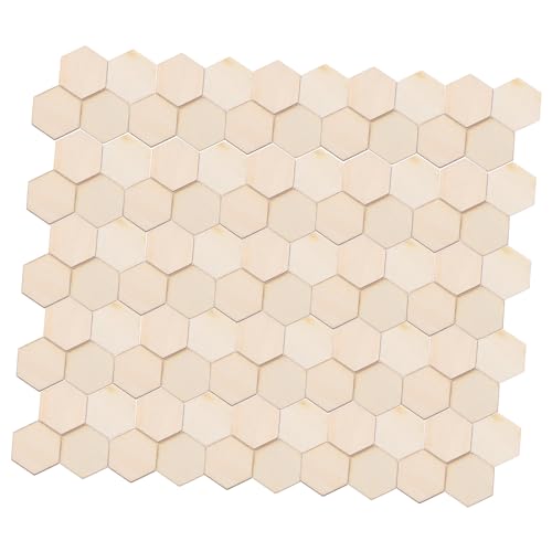 Sechseckige Formen aus Buchenholz, zum Basteln, Ornamente für Hochzeiten, Geburtstage und Weihnachten, glatte Oberfläche, 100 Stück Sechseckige Formen aus Buchenholz, zum Basteln, Ornamente für Hochzeiten, Geburtstage und Weihnachten, glatte Oberfläche, 100 Stück von PawwJoy