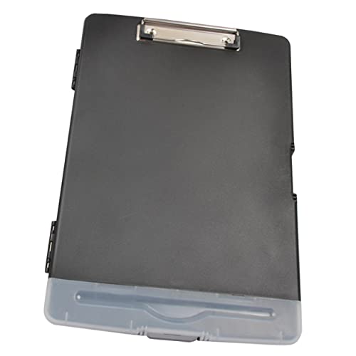 Tragbares Klemmbrett Dokumentenmappe mit Stauraum – leichter multifunktionaler Schreibblock für Büro und Schule – 36,4 x 24,9 cm, Schwarz Tragbares Klemmbrett Dokumentenmappe mit Stauraum – leichter multifunktionaler Schreibblock für Büro und Schule – 36,4 x 24,9 cm, Schwarz von PawwJoy
