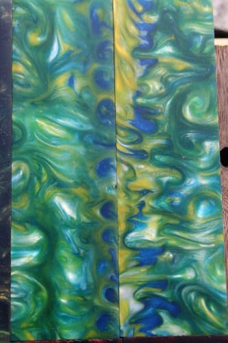Payne Bros Custom Knives Crazy Waves Harzgriffmaterial – Messer-Waage – Bastelmaterial – Schmuckherstellung (Crazy Waves #3) von Payne Bros Custom Knives