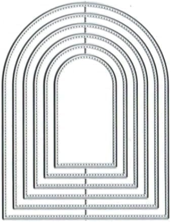 Metall-Stanzformen mit silberfarbener Überlappung, gewölbter Rand, für Kartenherstellung, Prägepapier, Stanzformen, Scrapbooking, Stanzen, Prägen Metall-Stanzformen mit silberfarbener Überlappung, gewölbter Rand, für Kartenherstellung, Prägepapier, Stanzformen, Scrapbooking, Stanzen, Prägen von Pchnfei