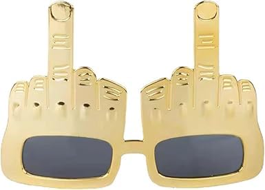Pchnfei Goldfarbene knifflige Mittelfinger-Sonnenbrille, kreative Mittelfinger-Handform, Finger, albern, lustige Party-Sonnenbrille, Neuheit, Party, Brillen, Glamour, Damen-Sonnenbrille, Brillen Pchnfei Goldfarbene knifflige Mittelfinger-Sonnenbrille, kreative Mittelfinger-Handform, Finger, albern, lustige Party-Sonnenbrille, Neuheit, Party, Brillen, Glamour, Damen-Sonnenbrille, Brillen von Pchnfei