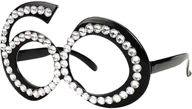Schwarze Brille zum 60. Geburtstag, Nummer 60, Kristallrahmen, lustige Kostüme, Sonnenbrille, Feier, Dekoration, Geburtstagsdekoration, Damen, Geburtstagsbrille, Sonnenbrille und Brille Schwarze Brille zum 60. Geburtstag, Nummer 60, Kristallrahmen, lustige Kostüme, Sonnenbrille, Feier, Dekoration, Geburtstagsdekoration, Damen, Geburtstagsbrille, Sonnenbrille und Brille von Pchnfei