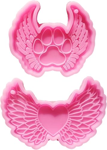 Silikonformen für Epoxidharz, zum Selbermachen, Engelsflügel, Schlüsselanhänger, Schlüsselanhänger, Anhänger, Schmuck, Basteln, Kunstharz, Gießzubehör, 2 Stück Silikonformen für Epoxidharz, zum Selbermachen, Engelsflügel, Schlüsselanhänger, Schlüsselanhänger, Anhänger, Schmuck, Basteln, Kunstharz, Gießzubehör, 2 Stück von Pchnfei