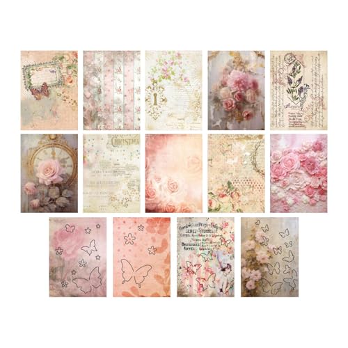 Pcingsia Journaling Scrapbooking Kit - Schmetterling Papier für Scrapbook Journal - Ästhetisches Scrapbook Papier für Journaling, Scrapbooking, Basteln, Tagebücher und Kunstbedarf von Pcingsia