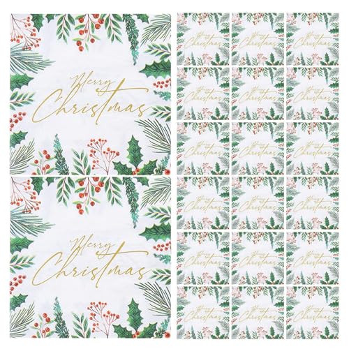 Pcingsia Party-Servietten, Gesichtstücher, Gästeserviette, 2-lagige Seidenpapier-Handserviette, elegante Dinnerdekoration für Weihnachtsfeiern oder Familienfeiern von Pcingsia