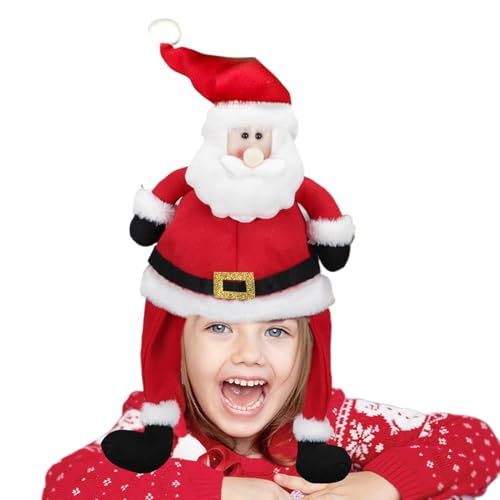 Pcingsia Weihnachtsmütze für den Urlaub, rote und weiße Weihnachtsmütze, Plüschmütze, Komfort, extra dick, für Damen und Herren, für Neujahr, festliche Party, Mädchen, , Kleinkind Pcingsia Weihnachtsmütze für den Urlaub, rote und weiße Weihnachtsmütze, Plüschmütze, Komfort, extra dick, für Damen und Herren, für Neujahr, festliche Party, Mädchen, , Kleinkind von Pcingsia