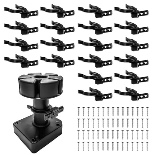 Sockelleiste Küche, 20 Sockelleisten Clips Mit 60 Schrauben, Küchensockel Befestigung Für 32-42mm Möbelbeine, Sockelblende Küche Halter Für Schränke Und Wohnzimmermöbel von Pcone Kon