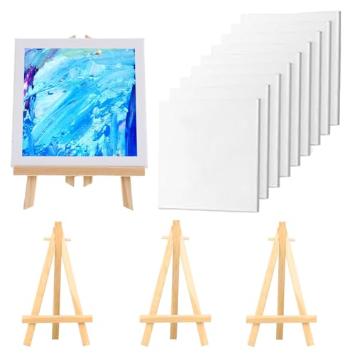 12 Stück Set Mini Leinwand, Mit 9 Mini Leinwänden Und 3 staffelei, Holz Staffelei Klein, mini staffelei holz,Hochzeit Dekoration,Kinder Malerei, Zeichnung Tisch Dekoration Handwerk, DIY Projekte 12 Stück Set Mini Leinwand, Mit 9 Mini Leinwänden Und 3 staffelei, Holz Staffelei Klein, mini staffelei holz,Hochzeit Dekoration,Kinder Malerei, Zeichnung Tisch Dekoration Handwerk, DIY Projekte von PcvGef