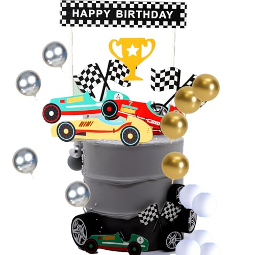 Cars Tortendeko, 22 Stück Auto Geburtstagsdeko Set, Two Fast Geburtstag Deko 2 Jahre, Rennwagen Themed Party Deko für Kinder, Mit Kuchenaufsätzen und Ball Dekorationen Cars Tortendeko, 22 Stück Auto Geburtstagsdeko Set, Two Fast Geburtstag Deko 2 Jahre, Rennwagen Themed Party Deko für Kinder, Mit Kuchenaufsätzen und Ball Dekorationen von PcvGef