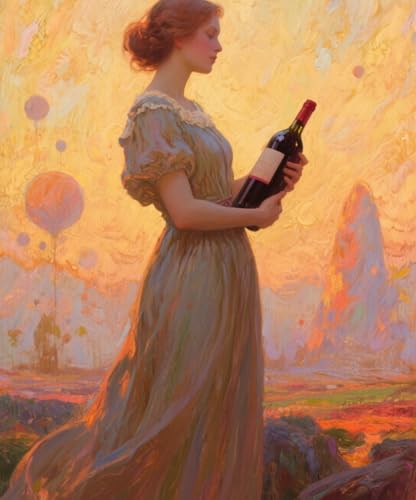 Diamant Malerei Kits Vollbohrer Ölgemälde einer Frau, die eine Flasche hält Erwachsene Kinder Diamond Painting Set Stickerei Kreuzstich Crystal Strass kunsthandwerk für Home Wanddekoration Geschenk von PeBoo