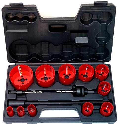 PeTools, 14tlg. HSS-E Co8 Edelstahl-Dosenbohrer-Bohrer-Set 19-76mm, Bi-Metall Lochsägen M42 kobaltlegiert für extreme Beanspruchung in schwer zerspanbaren Werkstoffen wie VA-Stahl usw. PeTools, 14tlg. HSS-E Co8 Edelstahl-Dosenbohrer-Bohrer-Set 19-76mm, Bi-Metall Lochsägen M42 kobaltlegiert für extreme Beanspruchung in schwer zerspanbaren Werkstoffen wie VA-Stahl usw. von PeTools