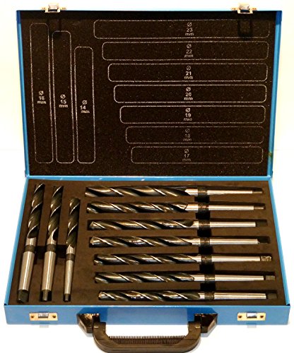 PeTools, Spiralbohrer 10 tlg. HSS Konus-Bohrer, Stahlbohrer 14-23mm, Morsekegel MK MK1, MK2, DIN345 PeTools, Spiralbohrer 10 tlg. HSS Konus-Bohrer, Stahlbohrer 14-23mm, Morsekegel MK MK1, MK2, DIN345 von PeTools