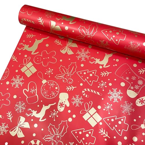 20 Blatt Geschenkpapier Weihnachten, 57x57cm/22.4 * 22.4 in Weihnachten papier, Recycling Weihnachtspapier Geschenkpapier Edel Packpapier Weihnachten von PeaMirmy