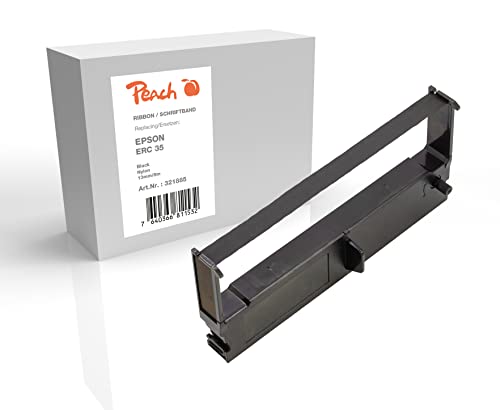 Peach Farbband ersetzt Epson ERC 35, schwarz, Nylon, 13mm/8m, Ribbon von Peach