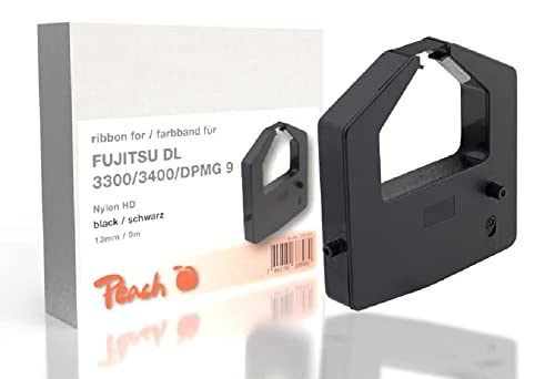 Peach Farbband ersetzt Fujitsu DL3300/3400/DPMG9, schwarz,13mm/9m,Ribbon Gr644 von Peach
