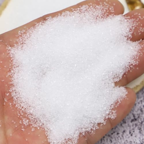 Nicht essbarer künstlicher Eis-Slushie, künstliches Pulver, künstlicher Granulat, Kunstkristall, grobe Glasstreusel, Verzierung, für Polymerton, Bastelbedarf (100 g) (Nr. 2 granuliert) von Peachcor