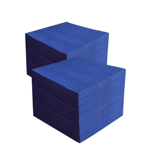 PEACHICHA Cocktail-Servietten, Einweg-Servietten, stoffähnliche Papierservietten, Leinen-Gefühl, ideal für Hochzeit, Party oder den täglichen Gebrauch, 100 Stück, blau, 10,2 x 10,2 cm, wenn gefaltet PEACHICHA Cocktail-Servietten, Einweg-Servietten, stoffähnliche Papierservietten, Leinen-Gefühl, ideal für Hochzeit, Party oder den täglichen Gebrauch, 100 Stück, blau, 10,2 x 10,2 cm, wenn gefaltet von Peachicha