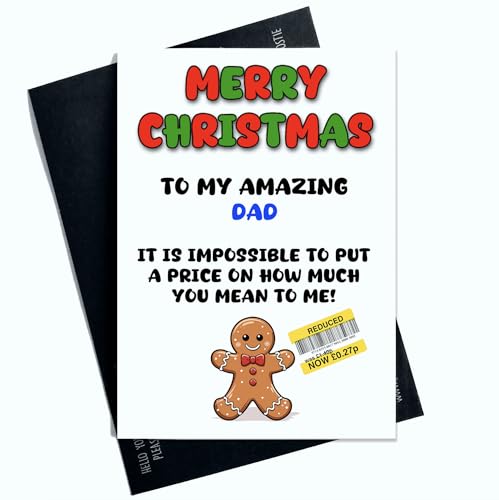 Peachy Antics Frohe Weihnachten Karte für Papa - Lustiges reduziertes Schild Witz Urlaub Gruß - Humorvolle Weihnachtskarte für Ihn - Papa Weihnachtsgeschenke - Familiengeschenk - SP323 Peachy Antics Frohe Weihnachten Karte für Papa - Lustiges reduziertes Schild Witz Urlaub Gruß - Humorvolle Weihnachtskarte für Ihn - Papa Weihnachtsgeschenke - Familiengeschenk - SP323 von Peachy Antics