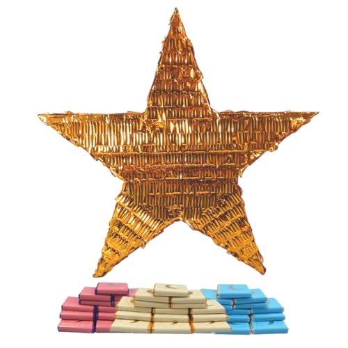 Star Pinata & Chocolate Squares Filler – Gold von Peacock Supplies