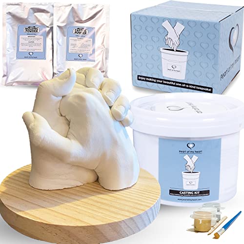 PearlOfMyHeart 3D Handabdruck Set für Paare - Gipsabdruck Hände, Adult von FangZin