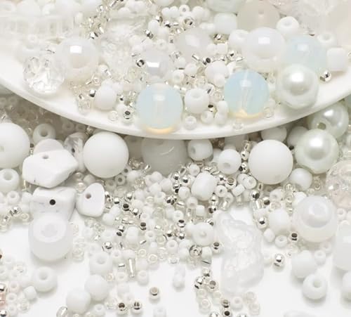 Glasperlen Mix "Gemstone" plus Rocailles (Opal) von Pearly Paradise